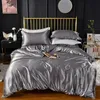 Bettwäsche-Sets, High-End-Queen-Bettbezug-Set, seidig weich, gemütlich, King-Size-Luxus-Polyester-Satin, glatt, Einzel- und Doppelbett-Sets 231023