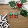 Boucles d'oreilles pendantes 50 paire/pack, ensemble de noël en argile, arbre/renne/père noël/pain d'épice pour femmes et filles, bijoux en polymère