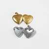 Colliers pendants Wholesale20pc / lot Diy Love Heart PO Cadre en acier inoxydable Charmes de lisonnets de végétation