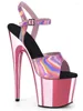 Vrouwen met een hoge hakken Girl's Fashion Sandals Shows Show Model 17cm sexy Clear Platform Summer Pole Dance 127