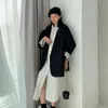Ternos femininos blazers houzhou vintage marrom blazer feminino elegante oficial senhoras outono moda manga longa oversized chique jaqueta casual all-match 231023