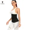 Waist Tummy Shaper Double 2 Belts Latex Zip And Hook Slimming Sheath 25 Steel Bones Trainer Corset With Detachable Straps 231024