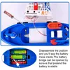 Baby Bath Toys Electric Marine Rescue Boat Toy Fire-Fighting Boat Speedboat Toy With Light and Sound Light Up Toys for Kids 231024