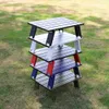 Camp Furniture Portable Table Outdoor Furniture Foldable Folding Camping Hiking Desk Lightweight Traveling Picnic Barbecue Table Furniture 231024