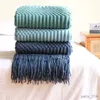 Blankets All Blanket for Couch Sofa Bed Decorative Knitted Blanket with Tassels Soft Lightweight Cozy Textured Blankets