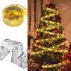Kerstversiering Lint Fairy Licht Decoratie DIY Strikken String Boom Ornamenten Voor Thuis Xmas Decor Jaar Navidad 231023