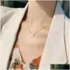 Andere Ketting Vlinder Mode Metaal Koreaanse Sleutelbeenketting Vrouwen Sier Accessoires Sieraden Kettingen Hangers Otxag