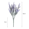 Fiori decorativi Bouquet di lavanda floccata artificiale Piante finte Bouquet di briglie nuziali Decorazione per interni ed esterni Regalo di fiori eterni