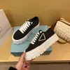 2024 Designer Double Wheel Nylon Sneakers Casual shoes Luxury White Black Pink Brown Blue platform women trainers sports shoes outdoor walking jogging fashion 34-40