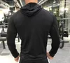 Homens Camisetas Inverno Outono Hoodies Camisa Esportiva Homens Chapéu Zíper Correndo Jaquetas Fitness Gym Roupas Esportivas Top Sportswear 231023