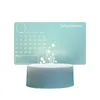 Nattlampor akryl torr raderingskort planerare rensar skrivbordsanteckning memo med ljus upp standarlampa dekoration mu8669