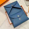 Diseñador Calvi Duo Carteras Tarjeta compacta Tarjeta clásica Cartera de mujer Titular de cuero Monedero de marca Importado Epsom Hebilla de cuero Bolsillo Crédito Pasaporte Ranuras para tarjetas Borsa