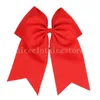 Girls Solid Ribbon Grosgrain Hair Bows clip With Elastic Hair Ties Bobbles Cheerleading Hair Accessories