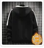 Mens Hoodies Moletons Fleece Forrado Hoodie Homens Jaqueta Quente Casual Zip Up Casacos de Inverno Cor Sólida Jaquetas Com Capuz para Outwear Moletom 231024