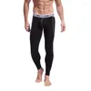 Sous-vêtement thermique homme collants longs caleçon poche bombée Legging automne hiver Thermo pantalon bambou Johns pantalon chaud