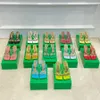 Chaussures à talons hauts de qualité supérieure Tongs simples brides à la cheville sandale talons aiguilles Chaussures habillées 9,5 cm Sandale de luxe femme Vert rose jaune rouge avec boîte