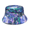 Berets 2023 Summer Floral Print Hats Hats moda hip -hop słoneczne wizje czapkę mężczyzn kobiety fisherman's cap panama gorros