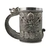 Mokken Retro Rvs Hars Bierpul Viking Drinkware Tankard Whisky Wijnglas Bar Decoratie Cadeau voor Mannen P15F 231023