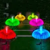Decorazioni da giardino Luci solari a LED per meduse Decorazioni da giardino per esterni Luce da prato 7 Cambiamenti di colore Impermeabile Patio Yard Pathway Decor Lampada a fiori solari 231023