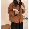 女性のトレンチコート韓国語コルドゥロイラペルライトと薄い綿ジャケットショートスタイルの小さな香りのよいファッションカジュアルコート冬
