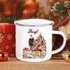 Mugs Girl Custom Coffee Mug Personalized Handle Christmas Cup Enamel Juice Beer Drinkware Winter Home Kitchen Decoration Holiday Gift 231023