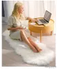 Tapis en laine et fourrure douce, pour chambre à coucher, salon, canapé, chaise, lavable, tapis de sol poilu, pour chambre à coucher