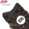 Synthetic Wigs V Part Hair Synthetic Curly Wave Clips in Hair Piece 3/4 Full Head Half Wig Straight Thick HairpieceL231024