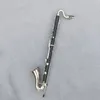 Silver Plated Keys Bass Clarinet BB Tune Clarinet High Quality Bakelite Instrument med Case Free Frakt Musikinstrument