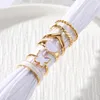 Wedding Rings Fashion 2023 Trend White Heart Love Set For Women Girls Korean Butterfly Gold Color Jewelry