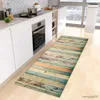 Teppich Holzmaserung Küche Teppich Schlafzimmer Eingang Fußmatte Anti-Rutsch Wohnzimmer Boden Dekor Teppich Home Bad Fußmatte nach Maß