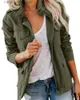 Women's Jackets Women Zipper Jacket Autumn Female Outerwear Long Sleeve Casual Streetwear Coat Windbreaker Anorak Stand Collar Military Jackets T231024