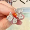 Anéis de cluster borboleta design moda jóias de prata esterlina de alta qualidade incrustada zircão anel aberto coquetel de luxo para mulheres