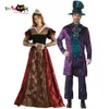 cosplay Eraspooky Alice in Wonderland Adult Halloween Couple Costume Queen of Hearts Women Mad Hatter Carnival Party Dresscosplay