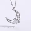 Pendant Necklaces 2023 Fashion Women Vintage Ins Zircon Inlaid Moon Necklace Sexy Party Gifts