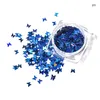 Lip Gloss 1Piece Laser Butterfly Glitter Shiny Glittering DIY Decor Butterflies Flakes Lipgloss Base Mix Decorations 3g