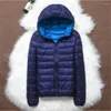 Women's Jackets Brand Down 2023 Ultra Light Hooded Basic Jacket Feather Famale Double Side Reversible Warm Coat