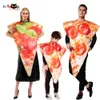 cosplay Eraspooky 2019 Divertente Cibo Pizza Cosplay Costume di Carnevale per Donne Adulte Bambini Coppia Halloween Famiglia Fancy Dresscosplay