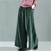 Женские брюки Большой размер 5xl Varturoy Culotte Vintage Backgy Womens Широкие панталоны для ног мамы высокой талию прямые спортивные штаны E80