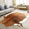 Carpet Cowhide Carpet Cow Print Rug American Style for Bedroom Living Room Cute Animal Printed Carpet Faux Cowhide Rugs for Home Decor 231023