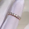 Cluster Rings Pure 18K Rose Gold Vice Ring DF Color Moissanite Lab Diamond Jewelry Wedding Anniversary Classic Classic