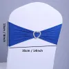Spandex Elastic Wedding Chair Cover Sash Bands Wedding Birthday Party Elastic Chair Buckle Sash Decoration 17 Colors Available