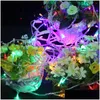 Cordes LED Twinkle Fairy Light Décoration Lumières 5M50Leds Alimenté par batterie Noël pour l'artisanat de jardin de fête RVB / Livraison directe chaude L Dhzn0