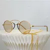 Womens Metal Round Frame Sunglasses Retro Small Round Frame Sexy Womens Sunglasses with Original Box Fashionable and High end Style GG0991S