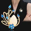 Brooches Sweet Statement Daffodils Flowers Pins Gold Plated Temperament Elegant Plant Floral Corsage Bouttoniere