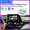 Novo carro sem fio apple carplay android auto para toyota touch2 entune2.0 highlander tundra sienna prius yaris camry módulo chr