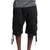 Men's Shorts Fashion Tethered Sports Sports Bawełna Zwyciężona z kieszeniami Spodnie Pantelones Cortos Para Hombres