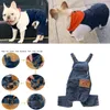 Abbigliamento per cani Camicie Vestiti Salopette di jeans Cucciolo Giacca di jeans Sling Tuta Costumi Moda Comodi pantaloni blu Abbigliamento per piccoli