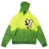 Sweatshirts Grüne Hoodies für Herren und Damen, Batikdruck, übergroß, US-Größe, Fleece, hochwertiger Hip-Hop-Kapuzenpullover aus Baumwolle für Herren