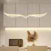 Kronleuchter Nordic Licht Luxus Kreative Acryl Guide Platte LED Kronleuchter Moderne Einfache Streifen Bar Cafe Restaurant Tisch