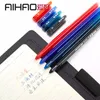 12 Stück AIHAO 47932 löschbarer Gelstift für Schule, Büro, Schreibwaren, Geschenk, 0,5 mm, rot, blau, dunkelschwarze Tinte